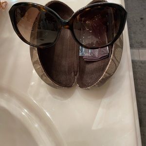 Coach tortoise sunglasses with bling accent